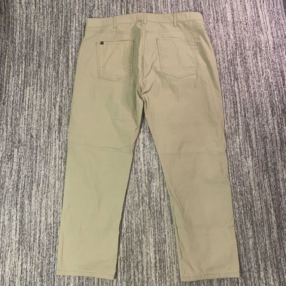 Denali Mens Size 40x30 Zip‎ Fly Stretch Pants Khaki Straight Leg Pockets Nylon - Picture 8 of 8